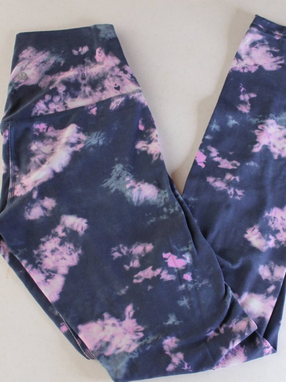 Lululemon Align High Rise Leggings SZ 4 Diamond Dye Naval Blue Sunset Pink FULL